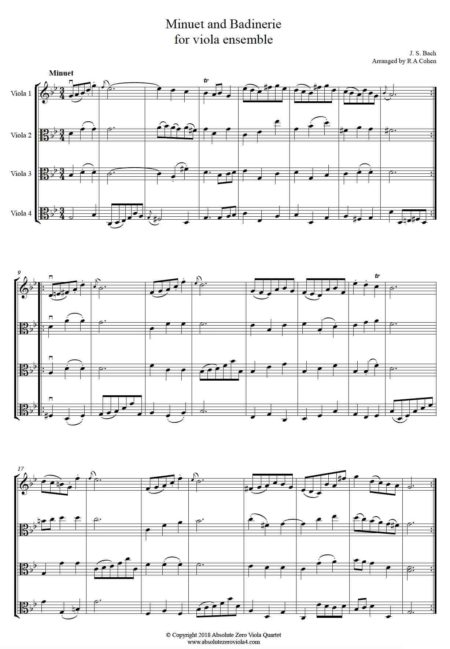 Bach, J S  - Minuet and Badinerie