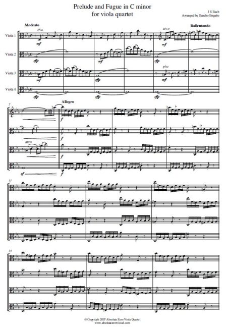 Bach, J S  - Prelude and Fugue in C minor