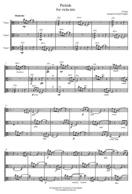 Bach, J S  - Prelude for Three Violas