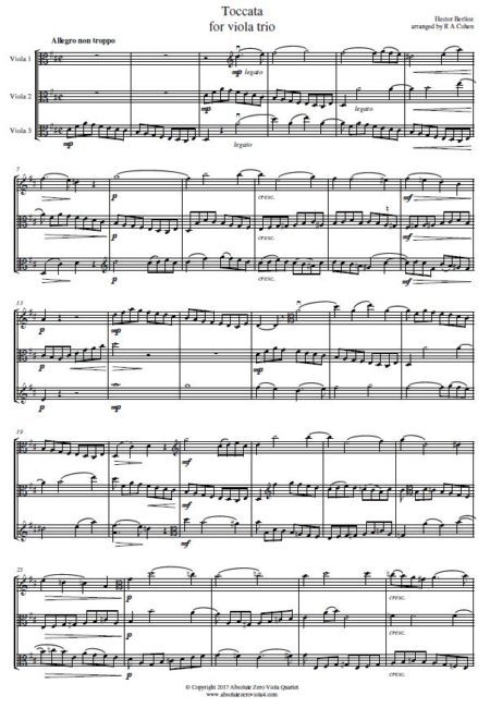 Berlioz - Toccata for Viola Trio
