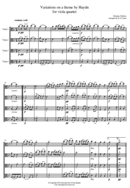 Brahms - Variations on a theme by Haydn