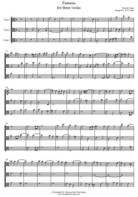 Cooke - Fantasia for three violas