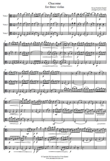 Handel - Chaconne for viola trio