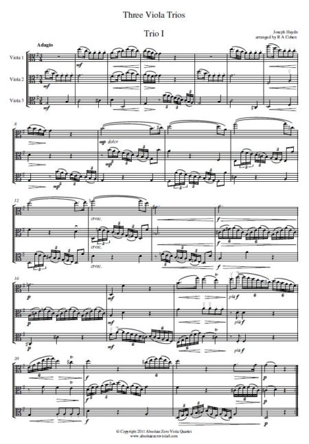 Haydn - Three Viola Trios