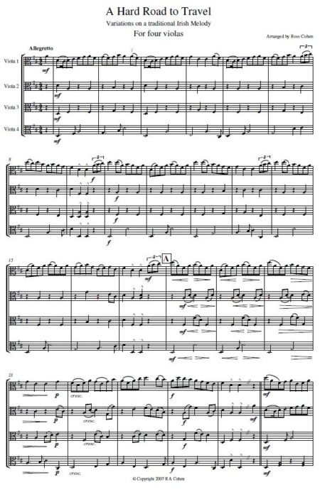 Irish variations - A Hard Road to Travel