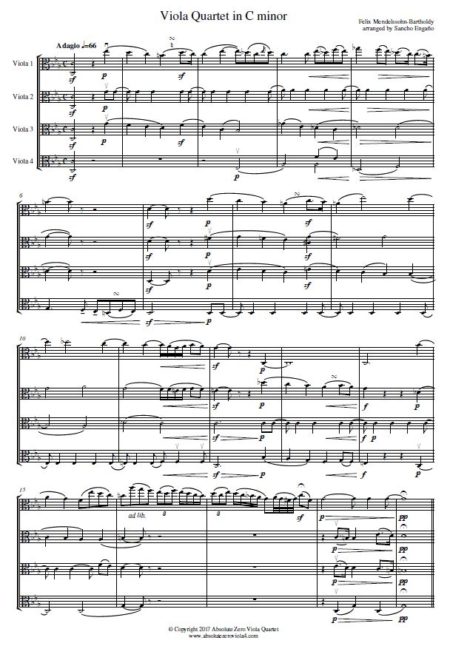 Mendelssohn - Viola Quartet in C minor