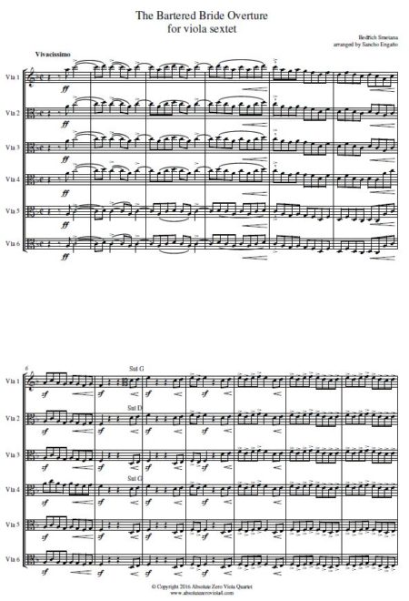 Smetana - The Bartered Bride Overture for 6 violas