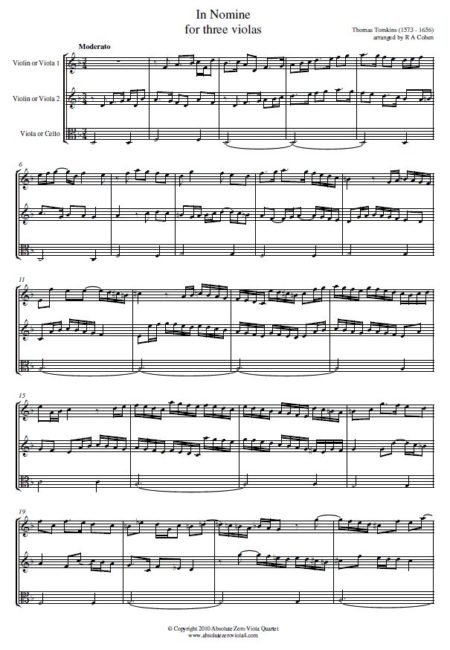 Tomkins - In Nomini for three violas