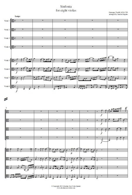 Torelli - Sinfonia for eight violas