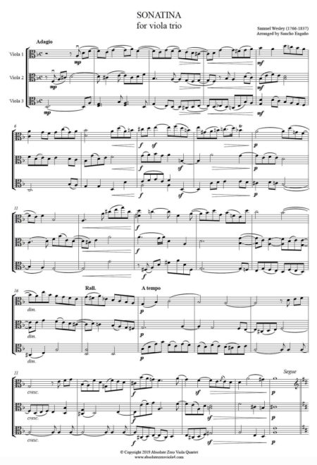 Wesley - Sonatina for viola trio