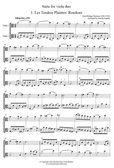 Rameau - Suite for viola duo