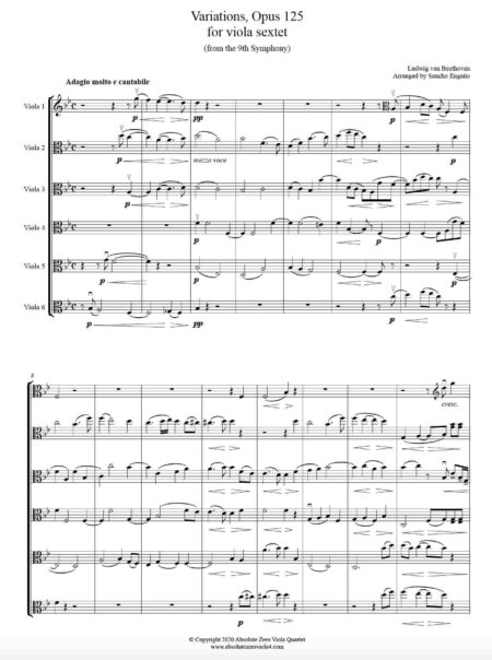 Beethoven - Variations for viola sextet, Opus 125