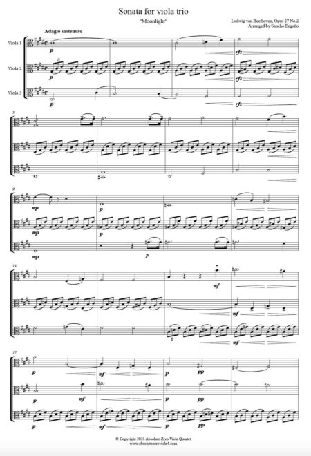 Beethoven - Moonlight Sonata for viola trio