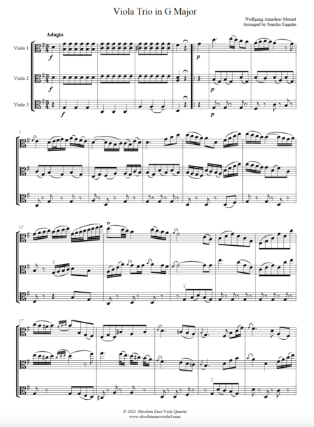Mozart - Viola Trio in G Major