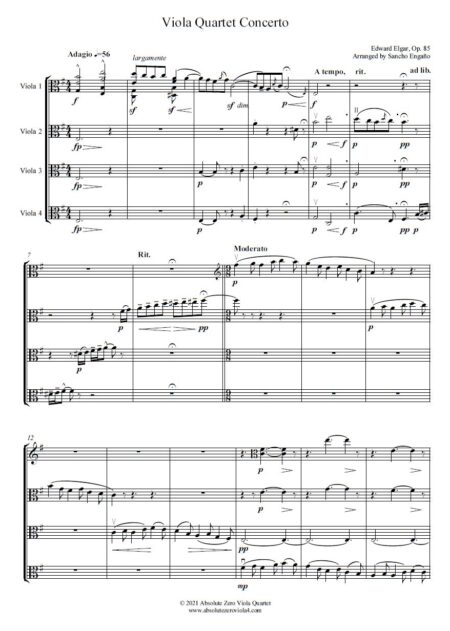 Elgar - Viola Quartet Concerto