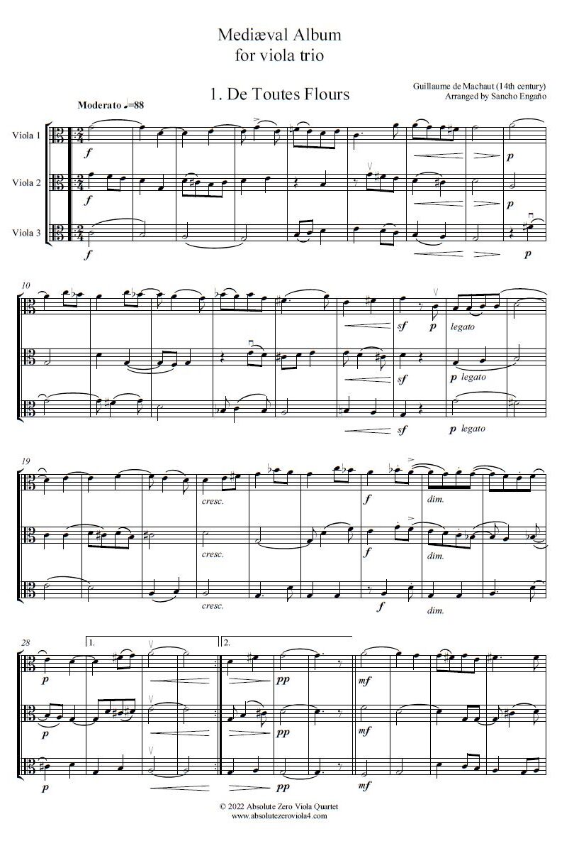 Mediæval Album - for Viola Trio