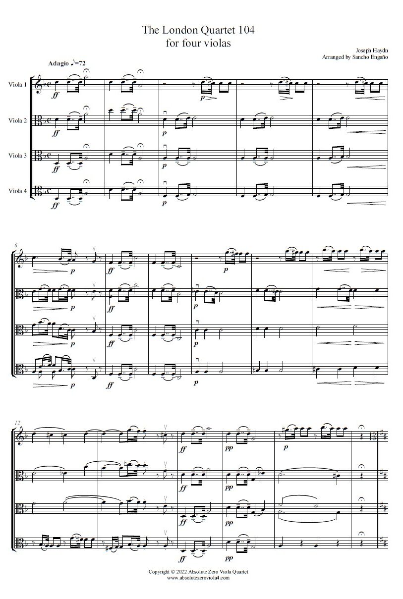 Haydn - The London Quartet 104