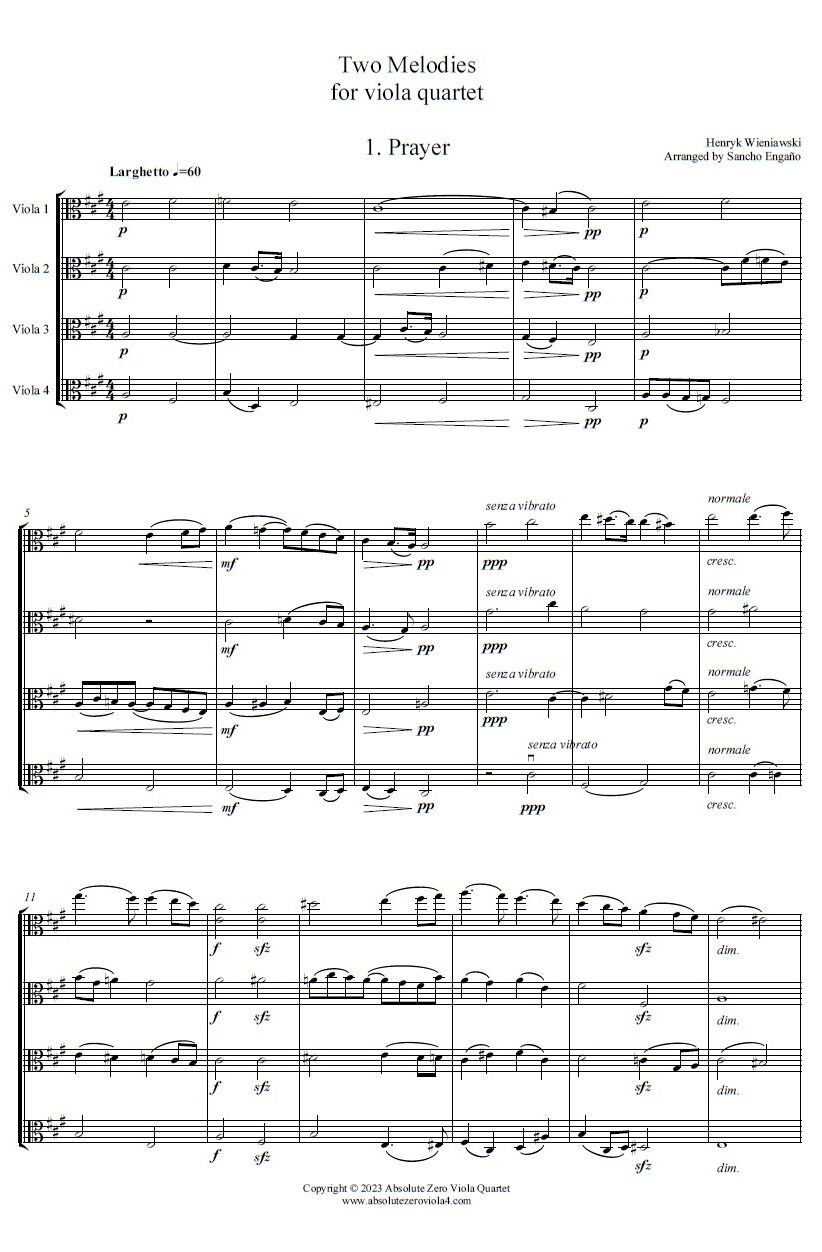 Wieniawski - Two Melodies