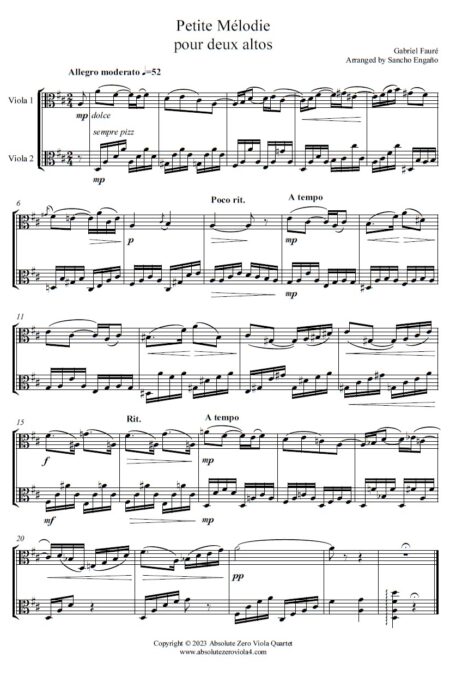Fauré - Petite Mélodie