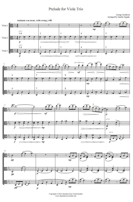 Gershwin - Prelude for Viola Trio