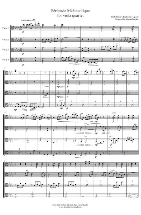 Tchaikovsky - Sérénade Mélancolique
