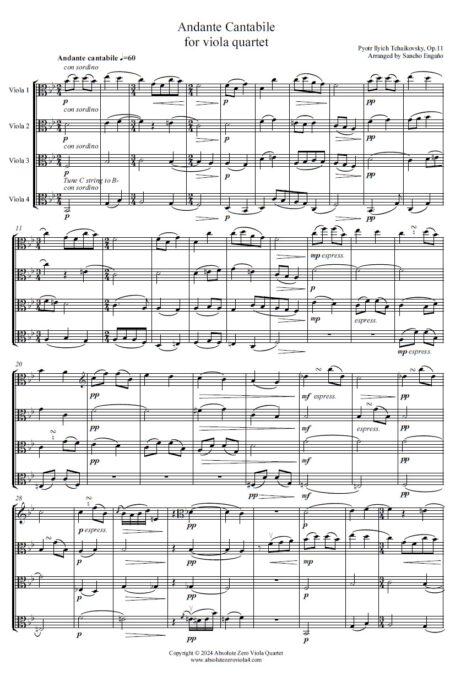 Tchaikovsky - Andante Cantabile