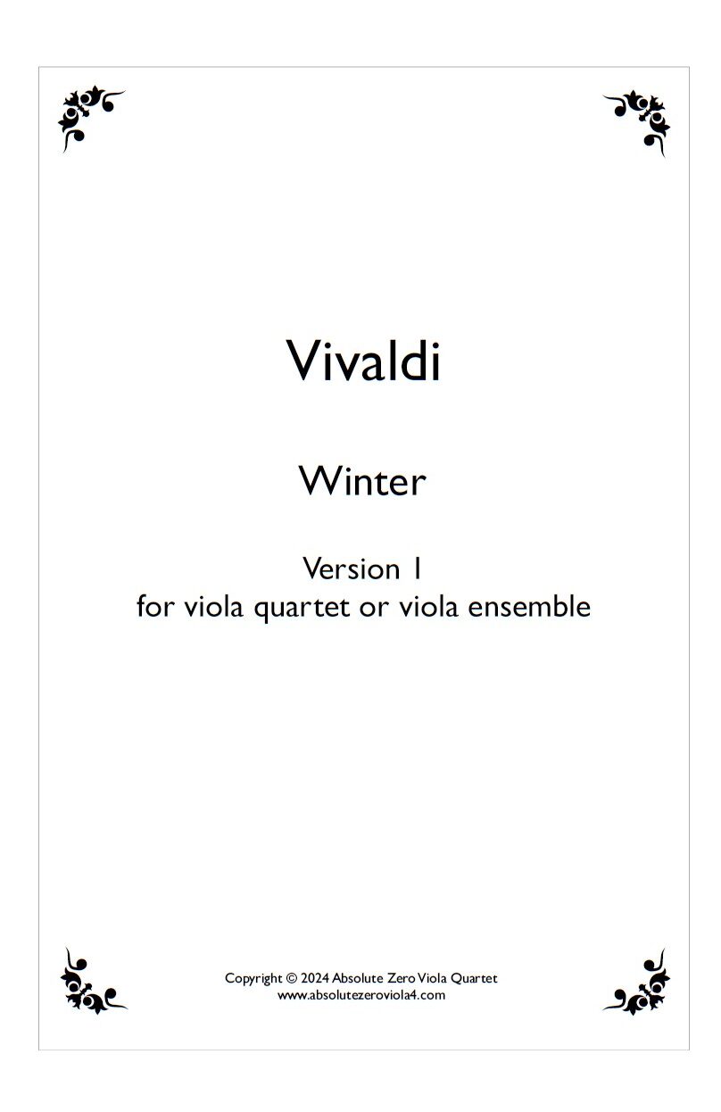 Vivaldi – Winter – Absolute Zero Viola Quartet