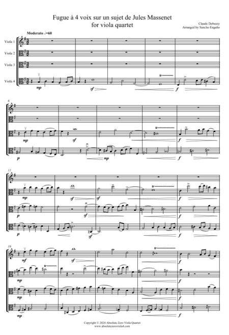 Debussy - Fugue à 4 voix