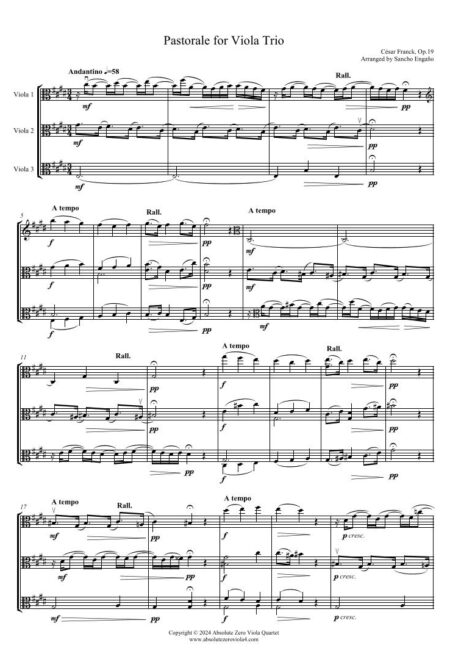 Franck - Pastorale for viola trio