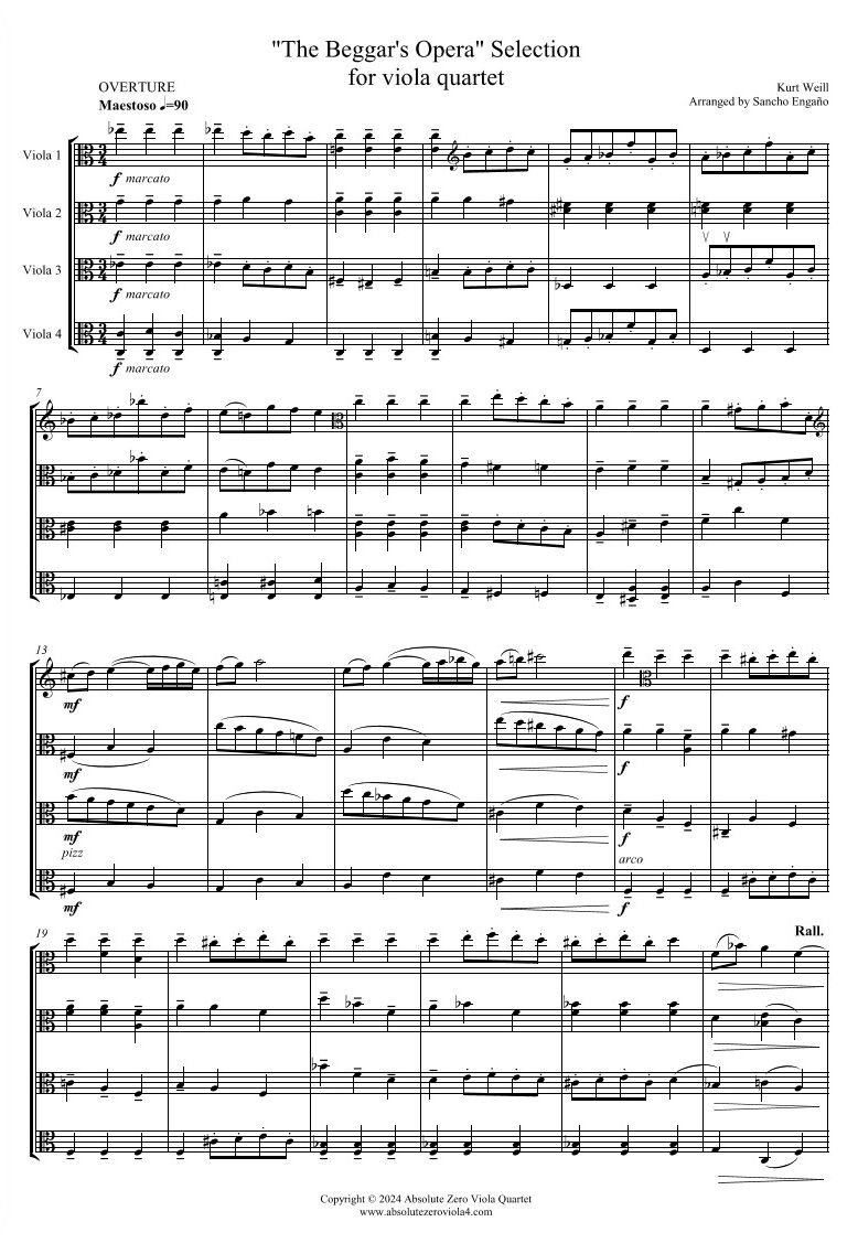 Weill - The Beggar's Opera Selection