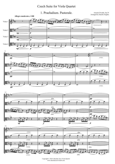 Dvořák - Czech Suite for Viola Quartet