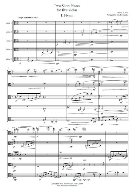 Ives - Two Short Pieces for Five Violas