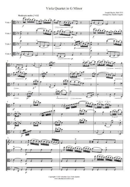 Haydn - Viola Quartet in G Minor