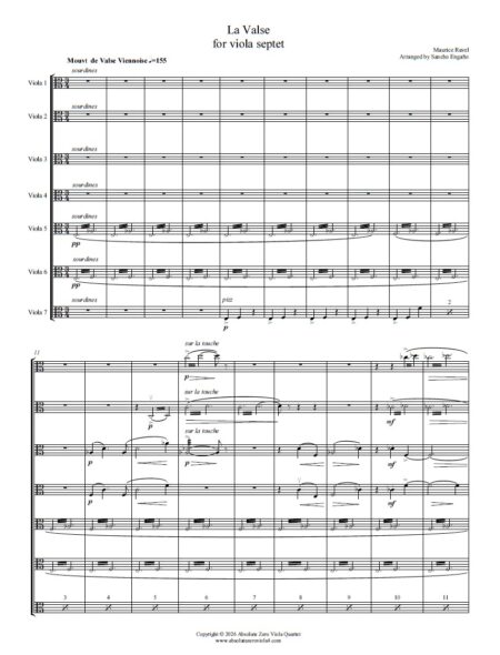 Ravel - La Valse for Viola Septet