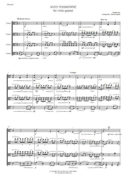 Tchaikovsky - Aveu Passionné