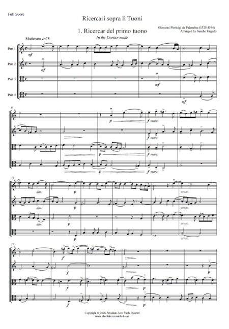 Palestrina - Ricercari Sopra li Tuoni