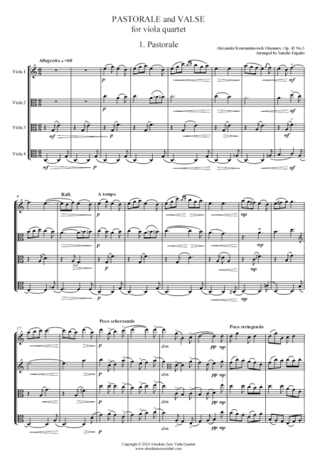 Glazunov - Pastorale and Valse