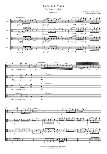 Beethoven - "Pathetique" Quartet